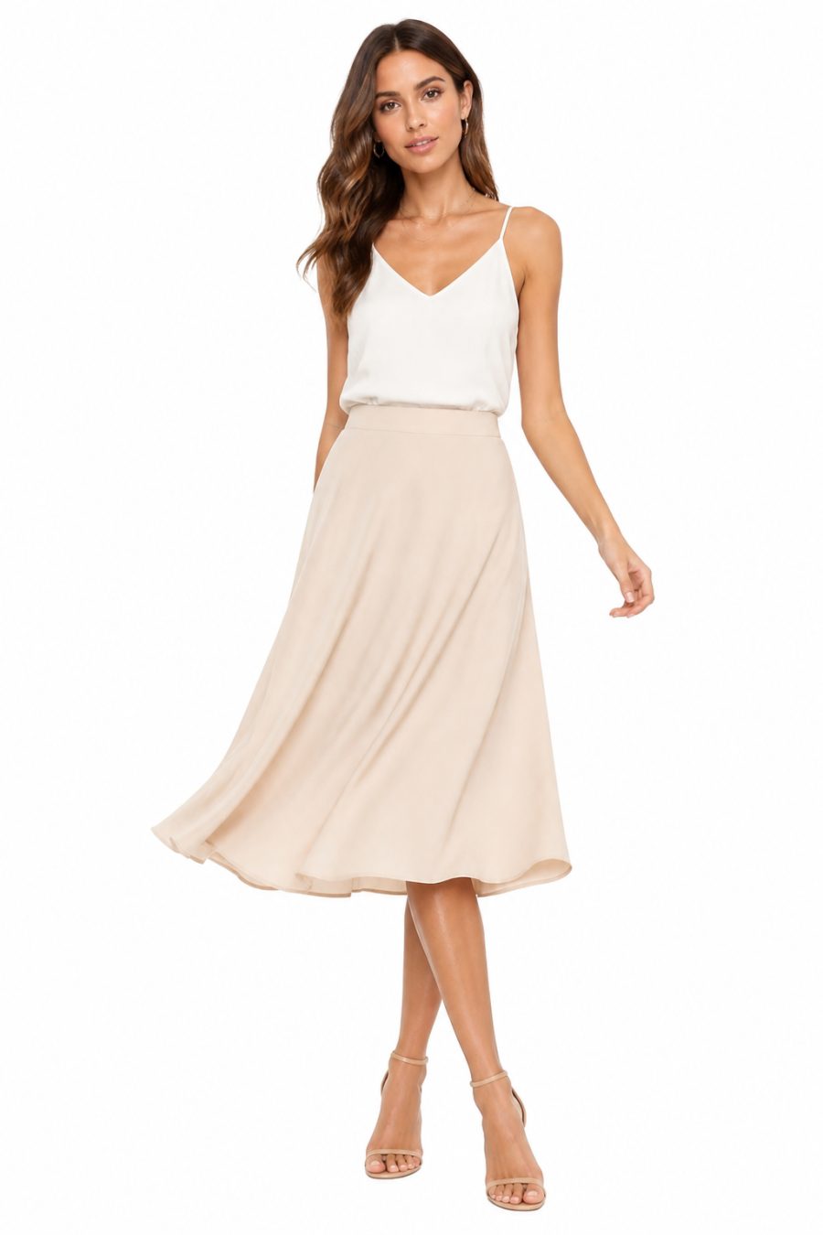 Fluid midi skirt